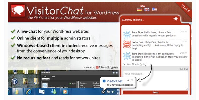 WordPress Live Chat with Web & Window Clients