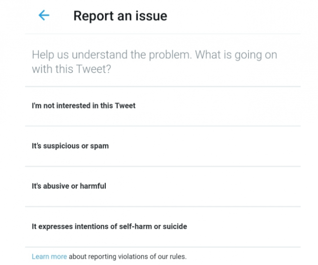 วิธีการรายงานทวีตที่ไม่เหมาะสม ใน Twitter