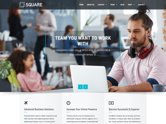 Square WordPress theme