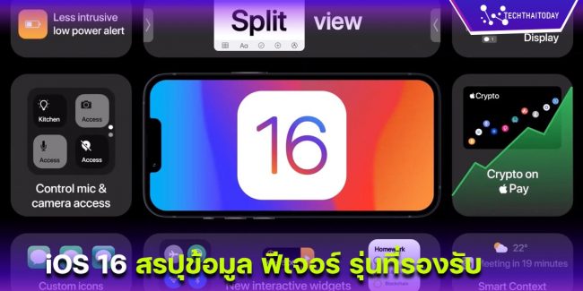 Read more about the article iOS 16 มีอะไรใหม่ iPhone รุ่นไหนจะได้อัปเดตบ้าง สรุปฟีเจอร์เด็ด