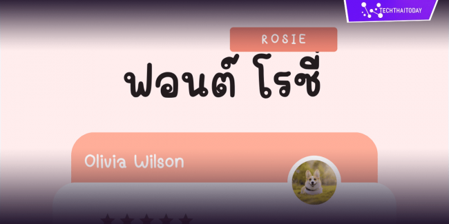 Read more about the article ฟ้อนต์ไทย โรซี่ (Rosie)